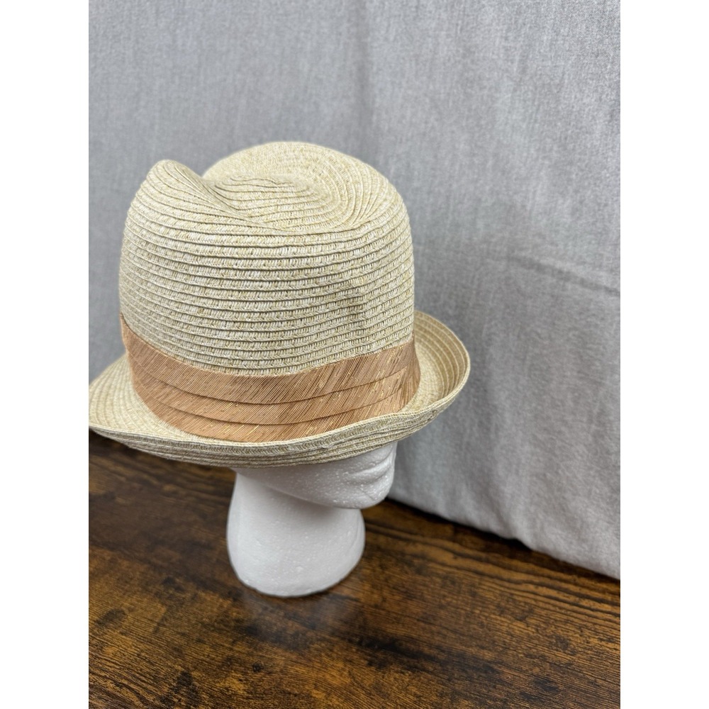 Gap women's Metallic banded straw fedora S/M - Picture 8 of 13